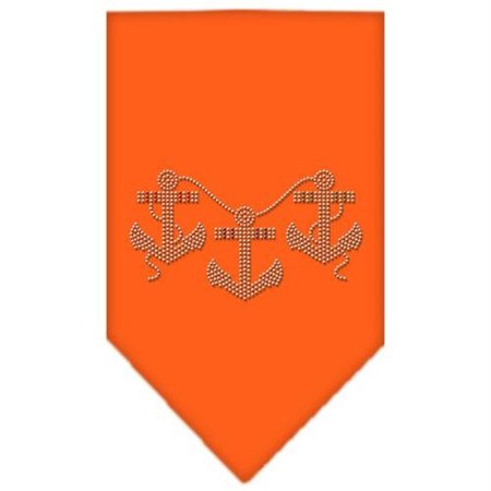 UNCONDITIONAL LOVE Anchors Rhinestone Bandana Orange Small UN813506